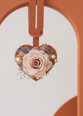 Leather heart shaped car mirror hanging