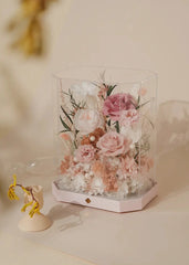 Pink Octagon Flower Box